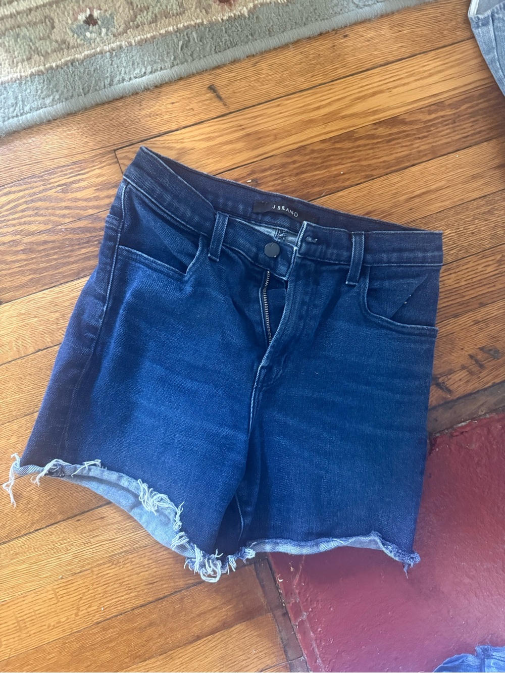 J Brand Joan Shorts High Rise Denim Shorts Raw Hem